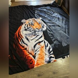 Luxury Tiger Print Bedding Duvet Cover NWOT